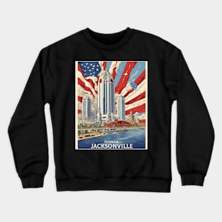 Jacksonville Florida United States of America Tourism Vintage Poster Crewneck Sweatshirt